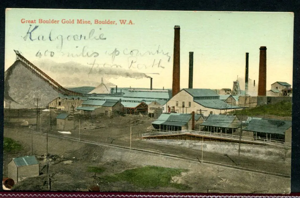 "Great Boulder Gold Mine, Boulder, WA" in red text ... Image 1++