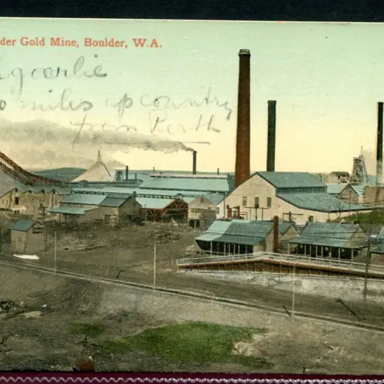 "Great Boulder Gold Mine, Boulder, WA" in red text ...