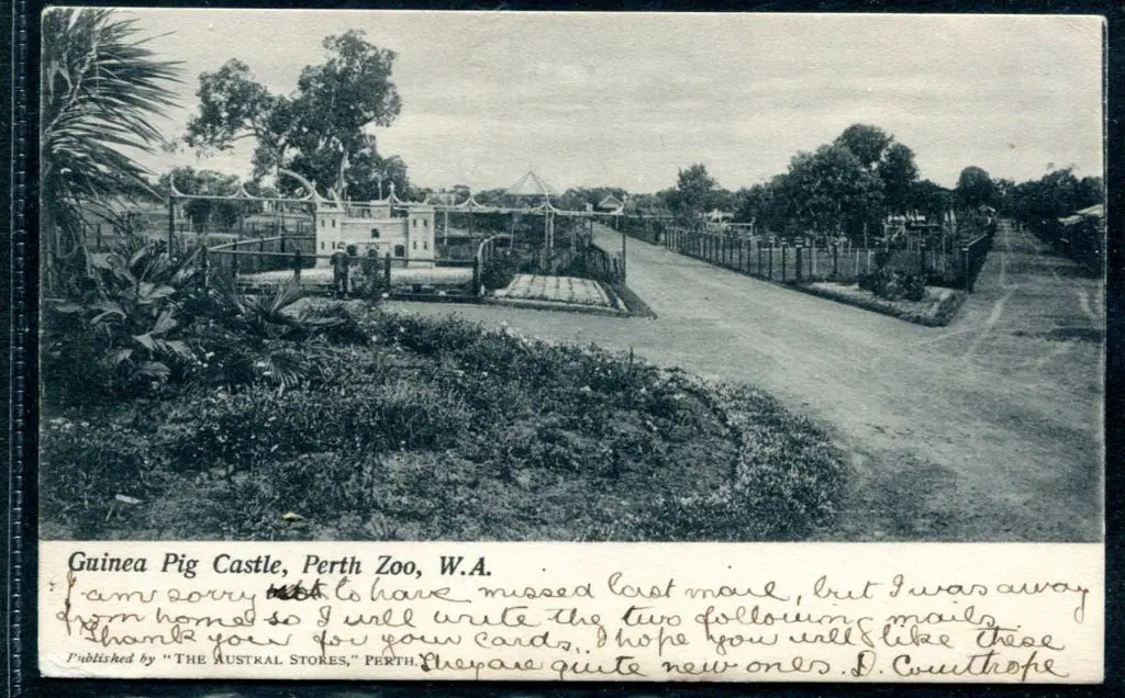 "Guinea Pig Castle, Perth Zoo, WA" b&w Austral ... Image 1++