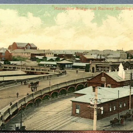 "Horseshoe Bridge and Railway Buildings, Perth, ...