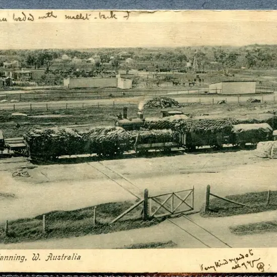 "Katanning, W. Australia" with b&w scene of ...