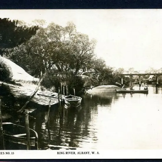 "King River, Albany, W.A." photo card from the ...