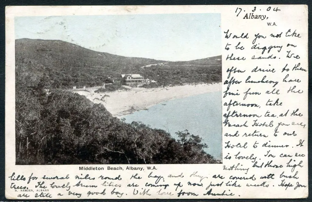 "Middleton Beach, Albany, WA" b&w & blue published ... Image 1++
