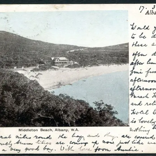 "Middleton Beach, Albany, WA" b&w & blue published ...