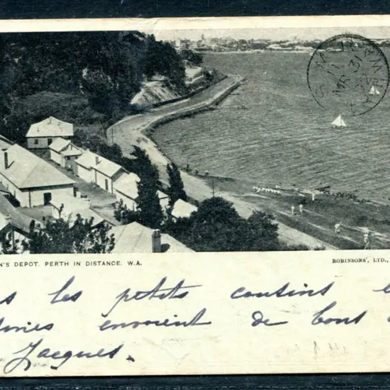 "Old Man's Depot, Perth in Distance, WA" black & ...