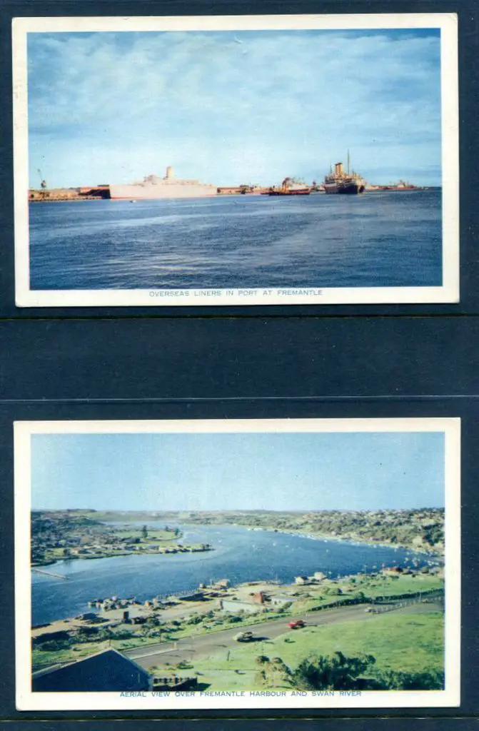 "Overseas Liners in Port at Fremantle" & "Aerial ... Image 1++