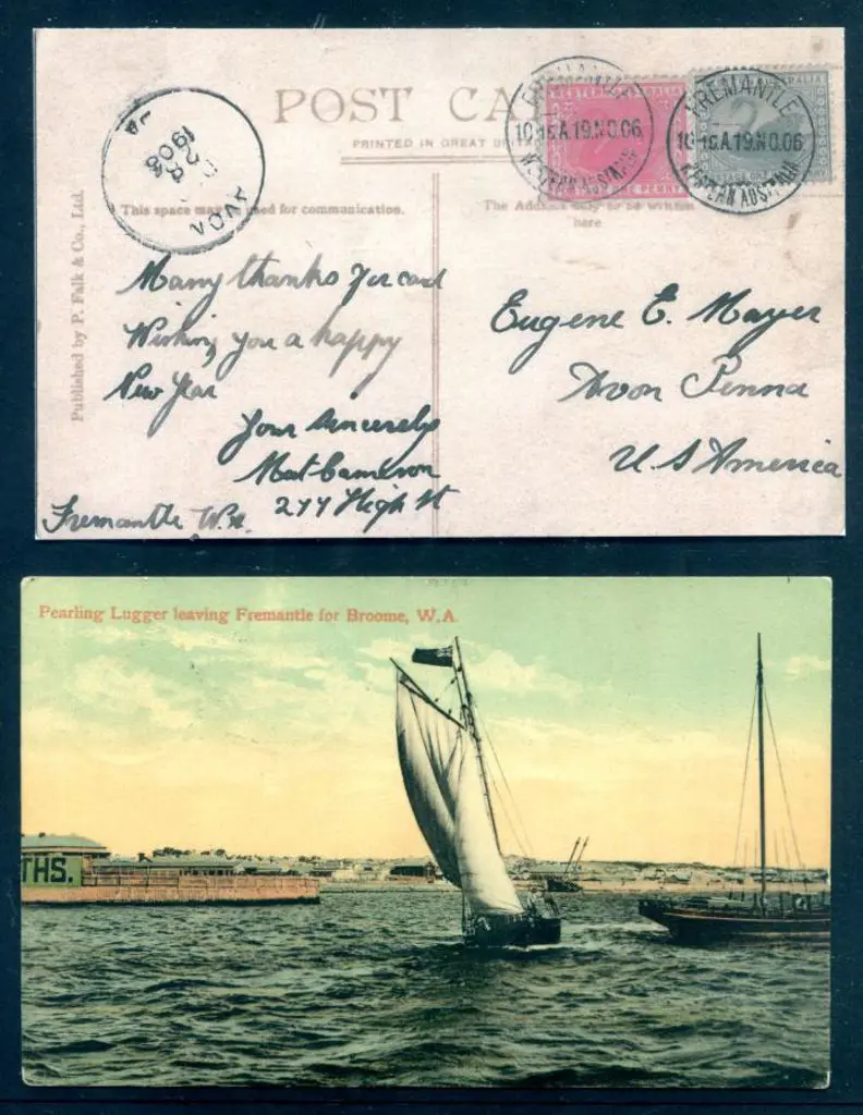 "Pearling Lugger Leaving Fremantle for Broome, WA" ... Image 1++