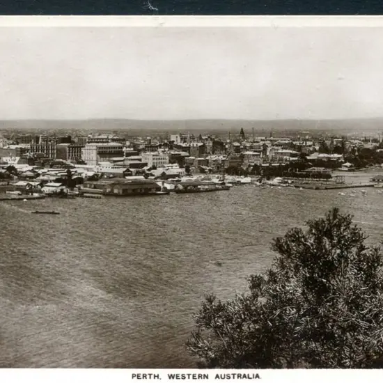 "Perth, Western Australia" b&w photo card by ...