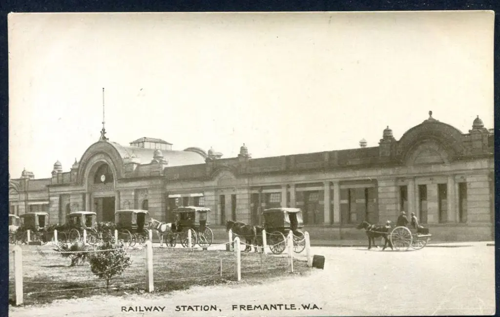 "Railway Station, Fremantle, WA" b&w photographic ... Image 1++