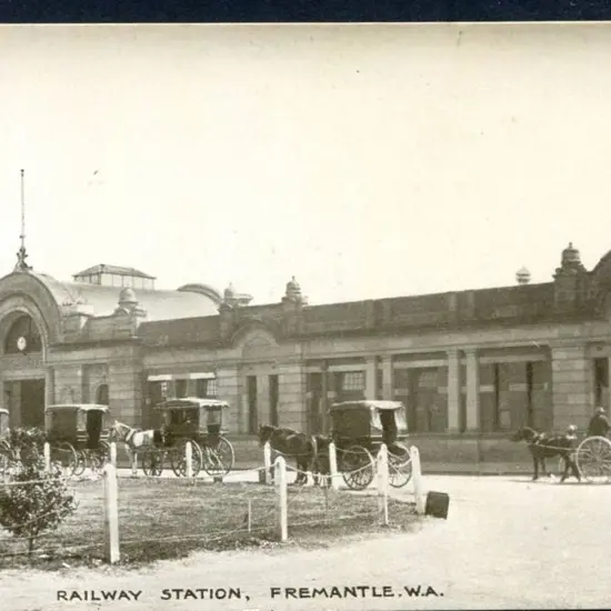 "Railway Station, Fremantle, WA" b&w photographic ...