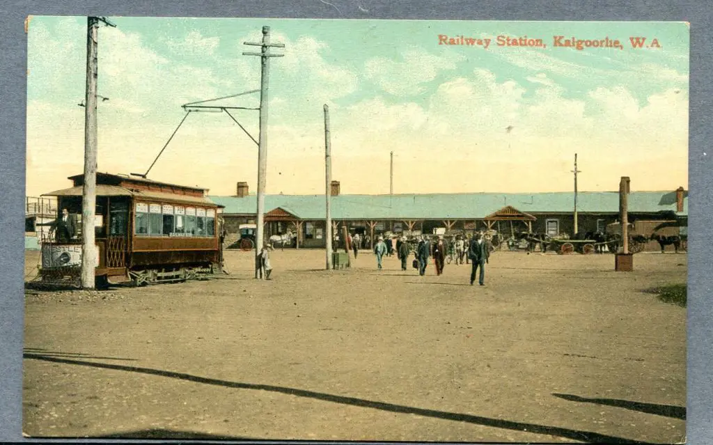 "Railway Station, Kalgoorlie, WA" in red text on ... Image 1++