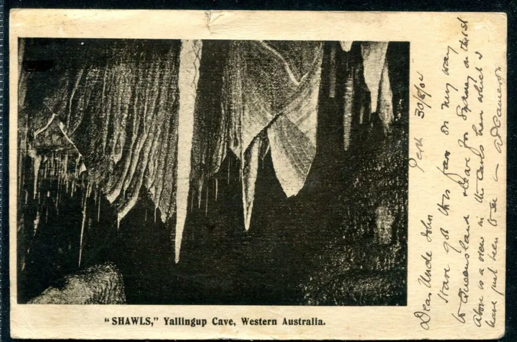 "Shawls, Yallingup Cave, Western Australia." b&w ... Image 1++
