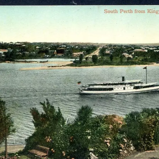 "South Perth from King's Park, WA" colour Falk & ...
