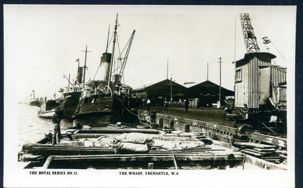 "The Wharf, Fremantle, WA" b&w photo from the ... Image 1++