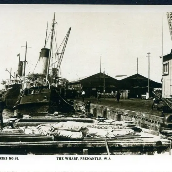 "The Wharf, Fremantle, WA" b&w photo from the ...