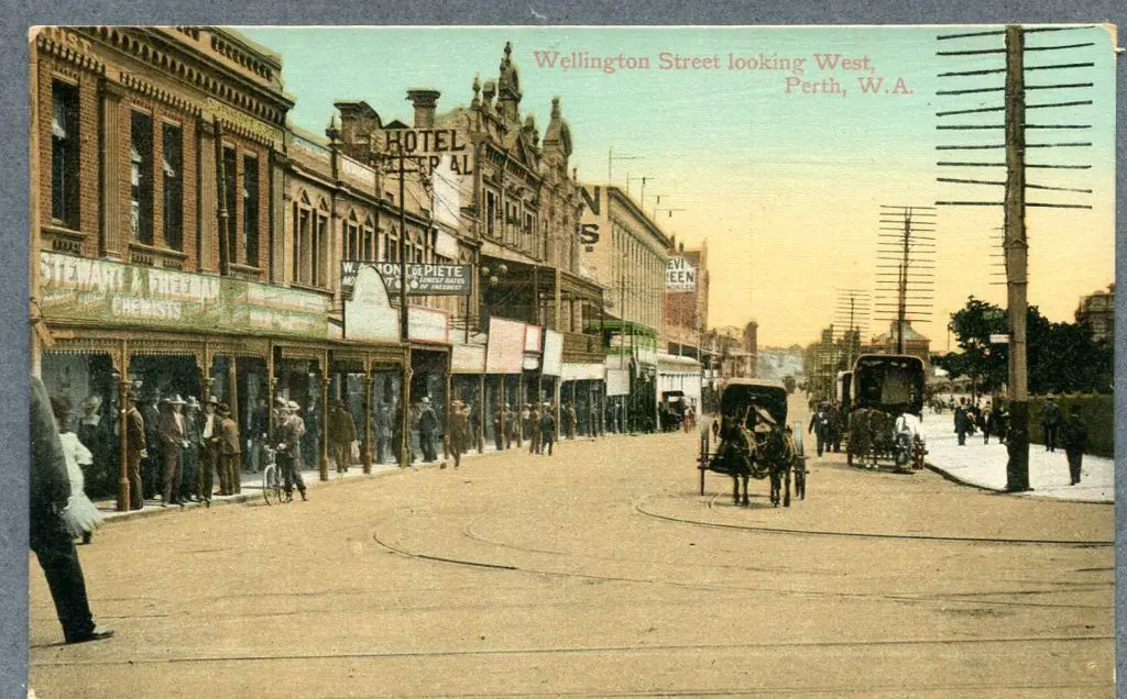 "Wellington Street looking West, Perth, WA" colour ... Image 1++