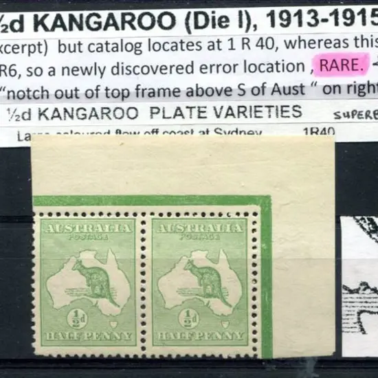 ½d kangaroo MUH & used group with minor varieties ...