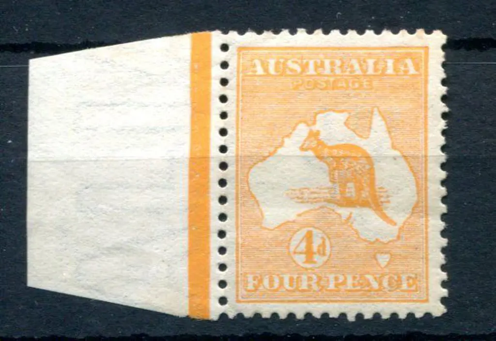 4d orange. Very light gum bend otherwise MVLH left ... Image 1++