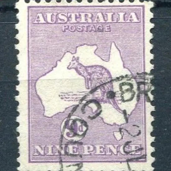 9d violet with inverted wmk. Fine used with good ...