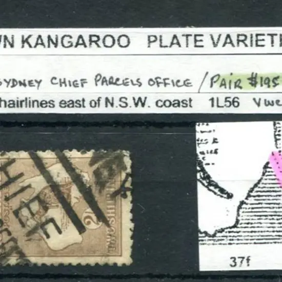 2/- brown, Die II vertical pair with heavy Chief ...