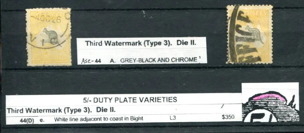 5/- grey & deep yellow with "White line adjacent ... Image 1++