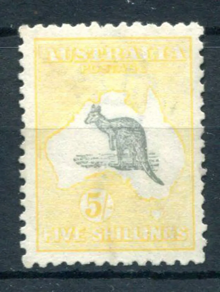 5/- grey & pale yellow with "short Gulf" & "Broken ... Image 1++