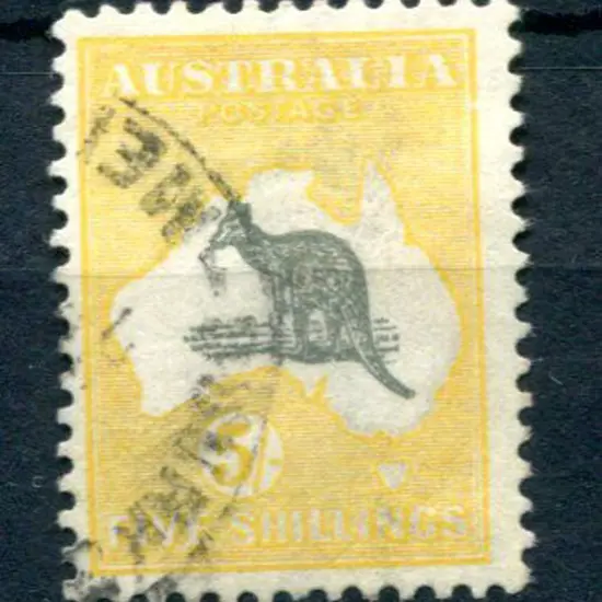 5/- grey-black & chrome with "broken coast near ...