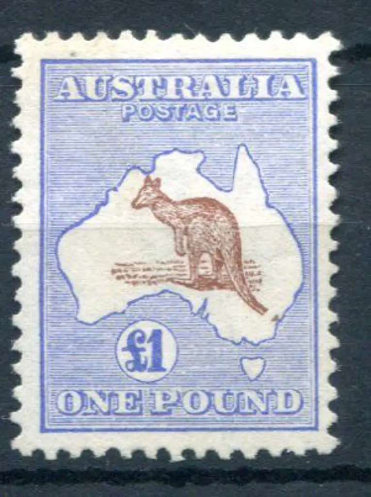 £1 brown & blue with "broken tail" variety. MLH ... Image 1++