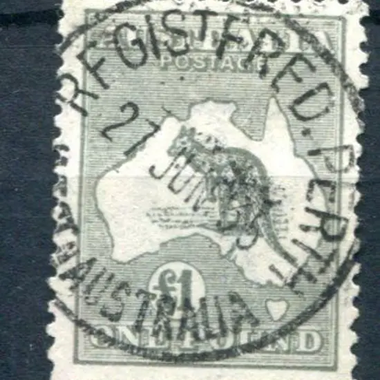 £1 grey fine used with "socked on the nose" 1935 ...
