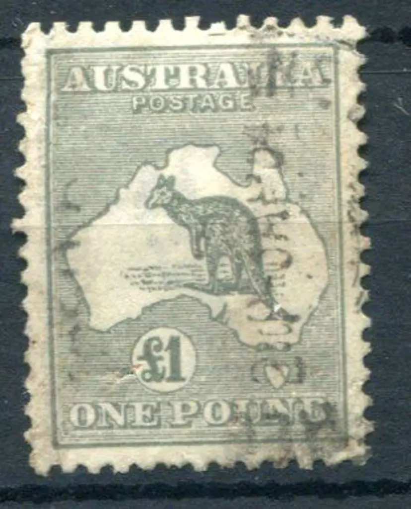 £1 grey. Used with indistinct cancel & a couple ... Image 1++