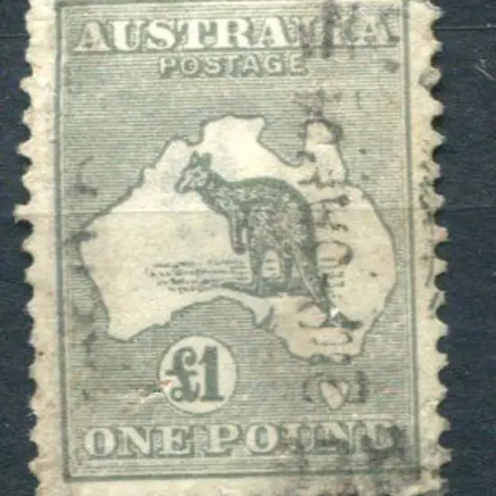 £1 grey. Used with indistinct cancel & a couple ...