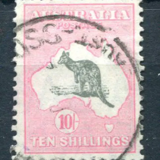 10/- grey & pink. Good to fine used with part ...