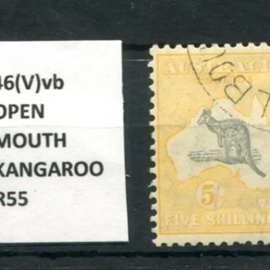 5/- grey & yellow with "Rat-faced kangaroo" ...