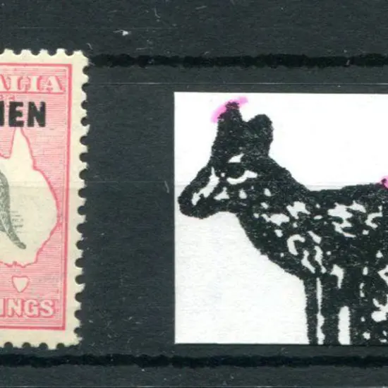 10/- grey & pink ovptd "SPECIMEN" Type D with ...