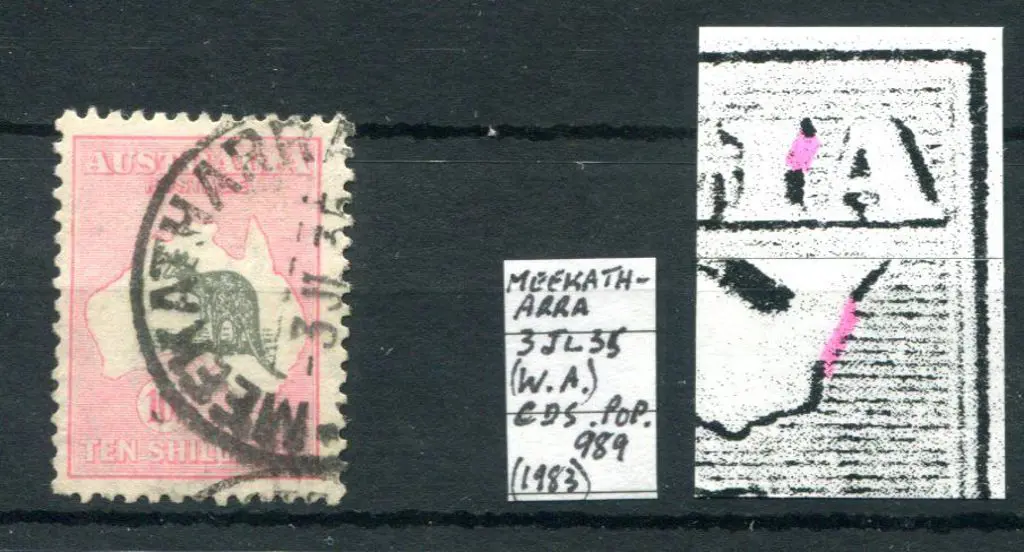 10/- grey-black & pale rose-crimson with "Broken ... Image 1++