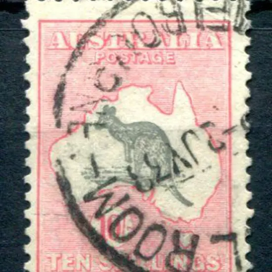 10/- grey-black & rose-crimson. Good to fine used ...