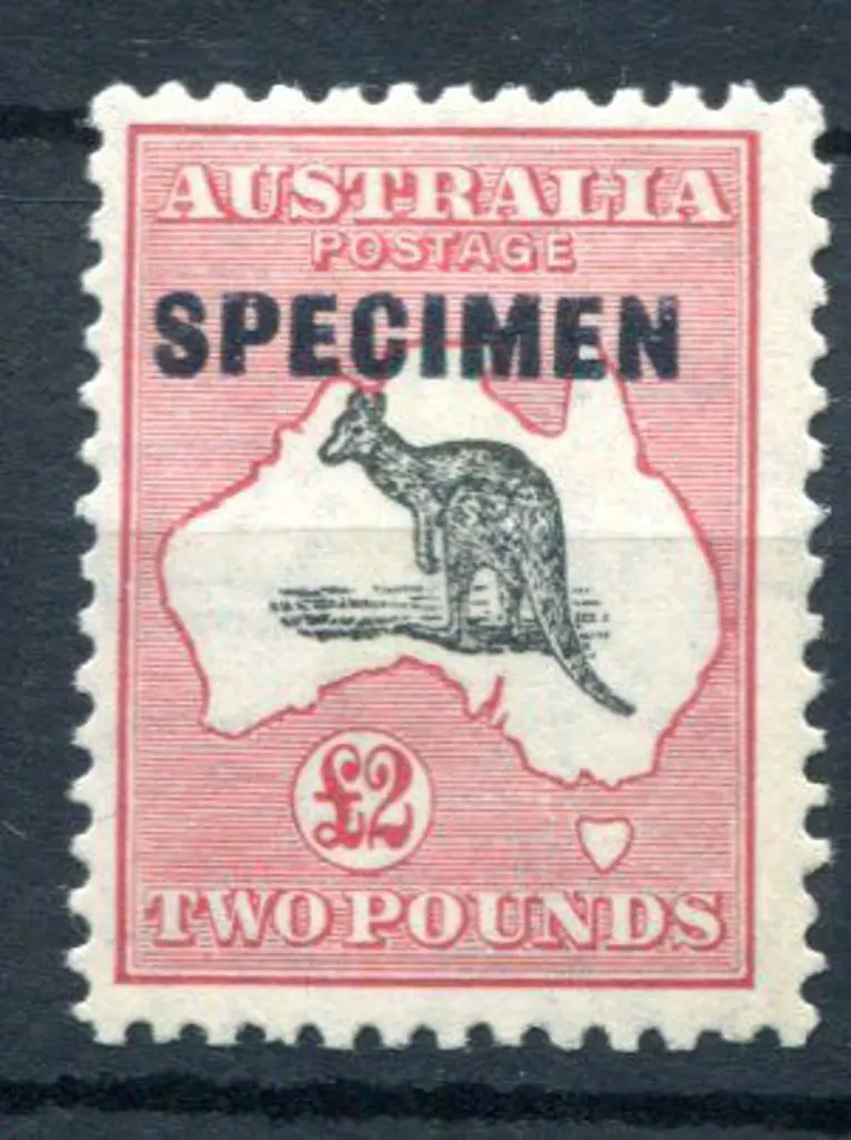 £2 grey & rose-crimson ovptd "Specimen" type D. ... Image 1++