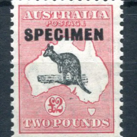 £2 grey-black & rose-crimson ovpt "SPECIMEN" type ...