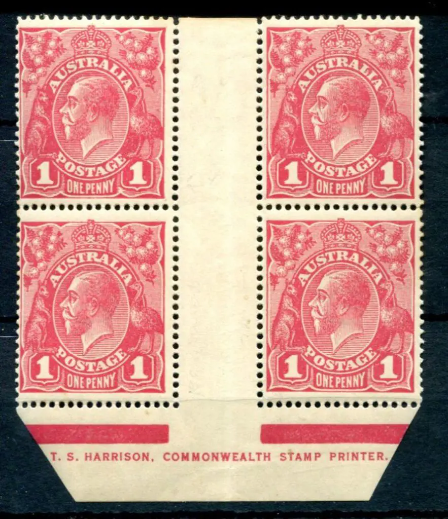 KGV 1914-20 Single watermark 1d carmine-aniline, ... Image 1++