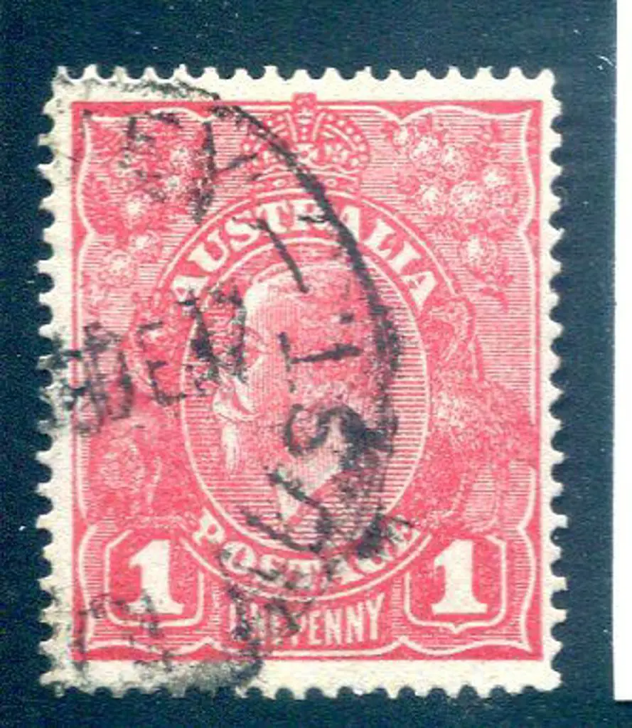 KGV 1914-20 Single watermark 1d brownish-rose ... Image 1++