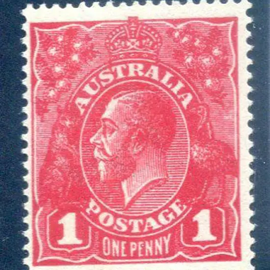 KGV 1914-20 Single watermark 1d deep ...