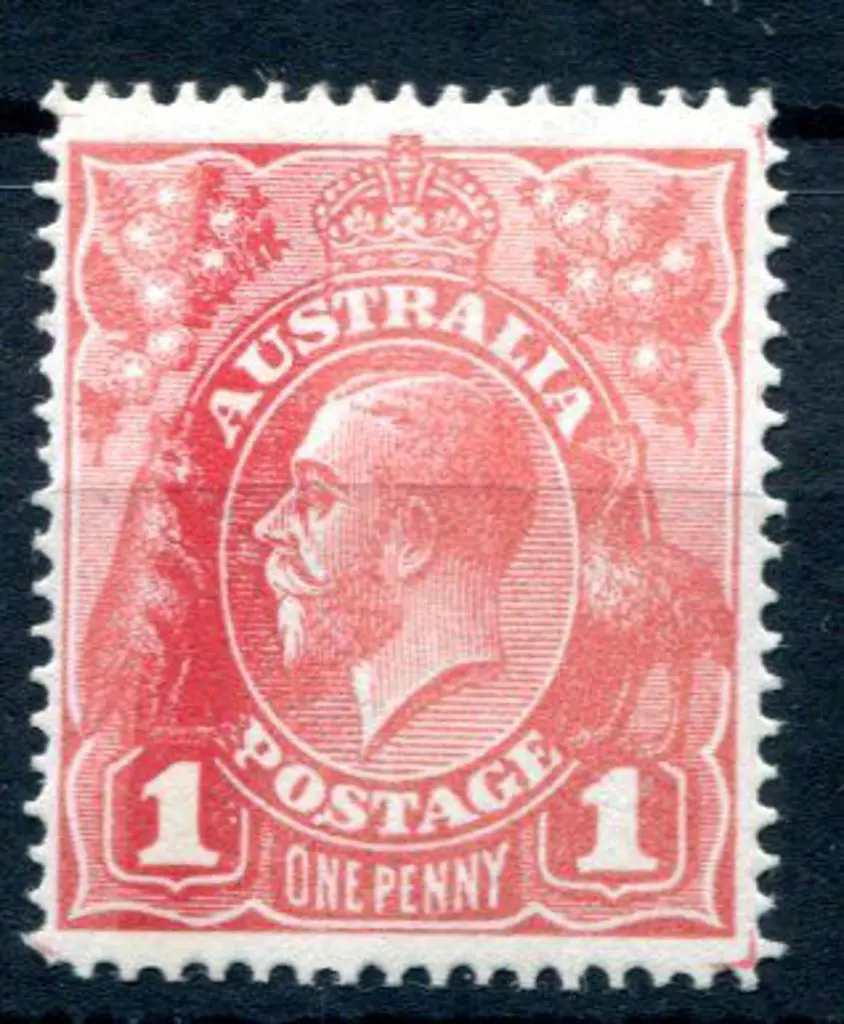 KGV 1914-20 Single watermark 1d carmine-red, ... Image 1++