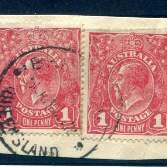 KGV 1914-20 Single watermark 1d carmine-red (G73) ...