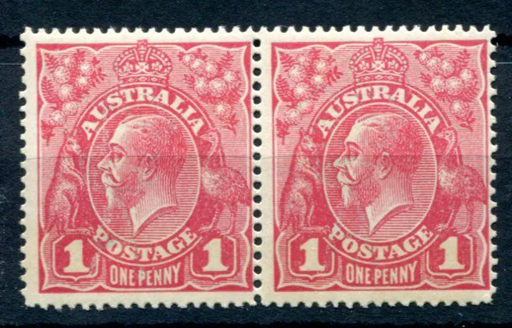KGV 1914-20 Single watermark 1d carmine-red Die I ... Image 1++
