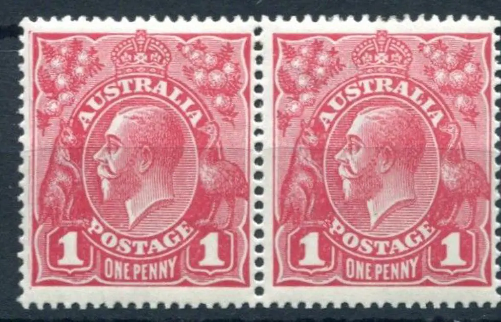 KGV 1914-20 Single watermark 1d carmine-red Die I ... Image 1++
