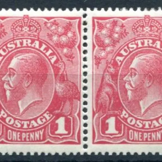 KGV 1914-20 Single watermark 1d carmine-red Die I ...