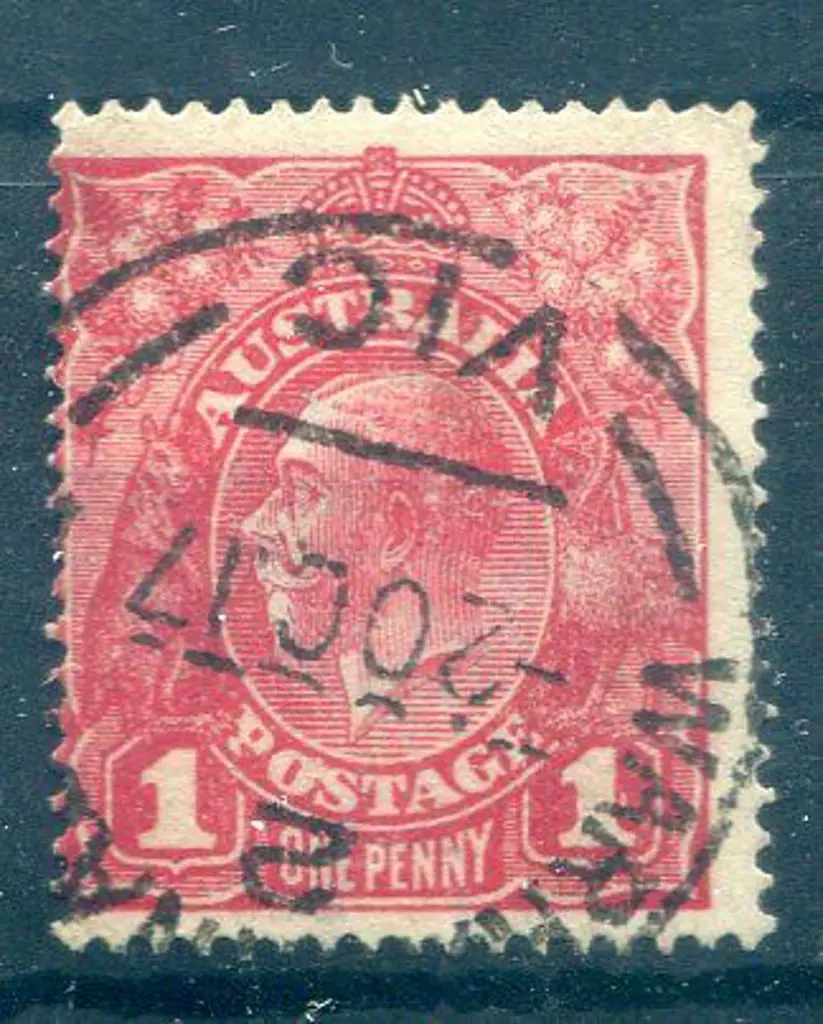 KGV 1914-20 Single watermark 1d orange-red (G65) ... Image 1++