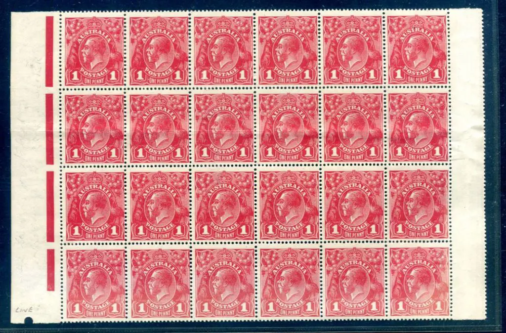 KGV 1914-20 Single watermark 1d carmine-red, comb ... Image 1++