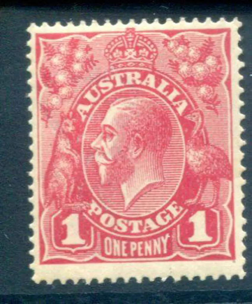 KGV 1914-20 Single watermark 1d carmine-red, Die ... Image 1++