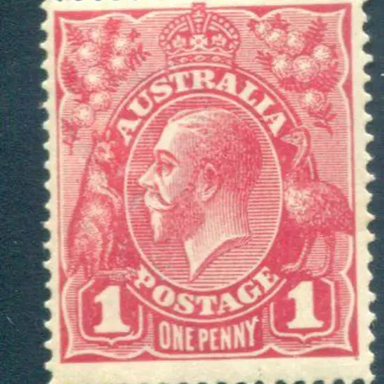 KGV 1914-20 Single watermark 1d carmine-red, Die ...